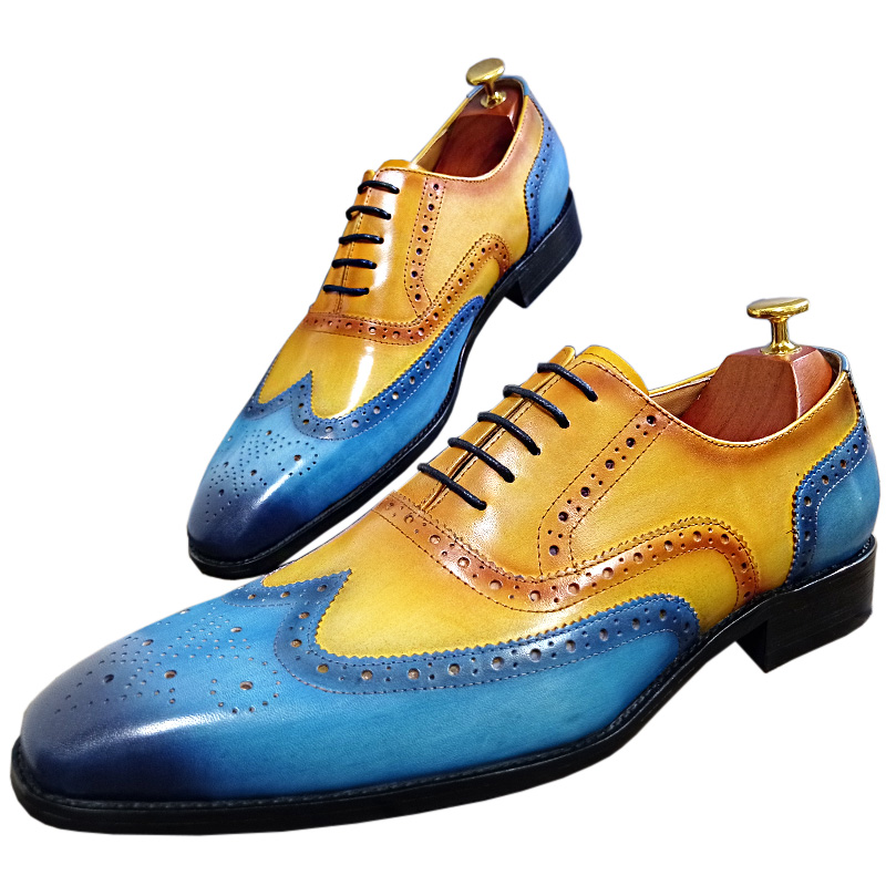 Mix Blue Oxford Luxury Shoes