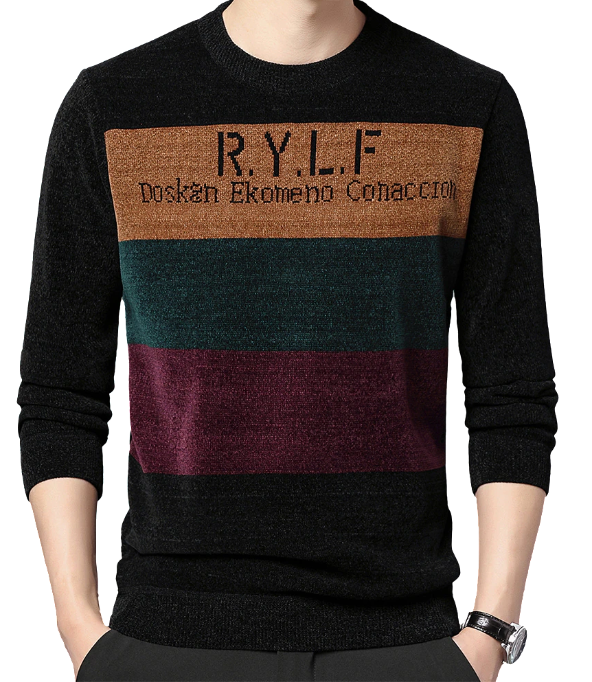 R.Y.L.F Letter Polyester Long Sleeves Knitwear