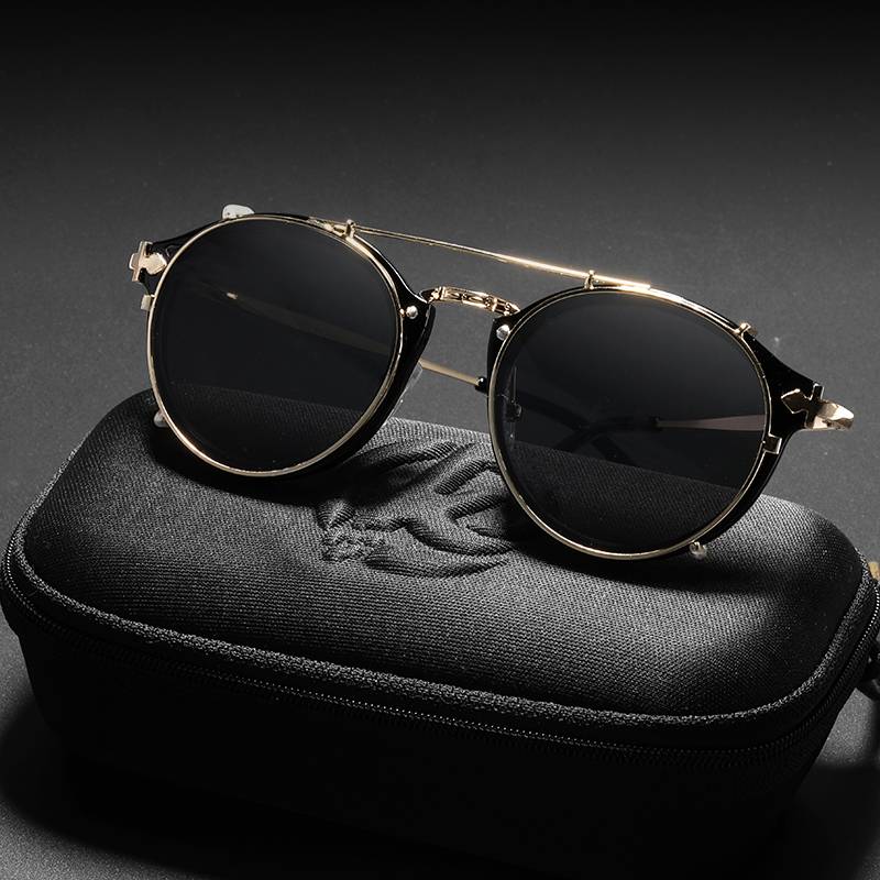 Classy Alloy Framed Aviator Round Sunglasses