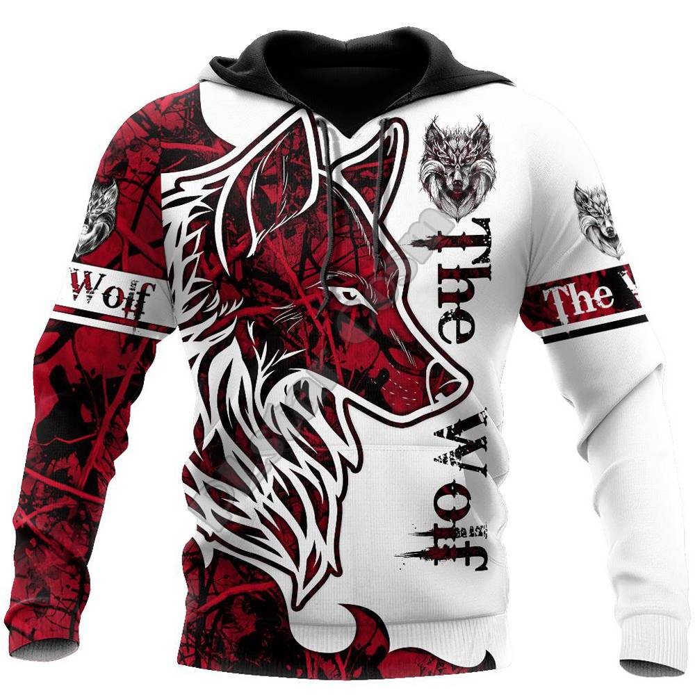 Red Wolf Animation Printed Jacket