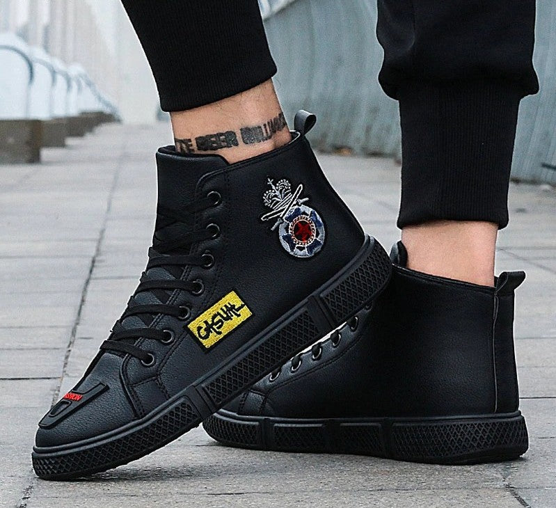 Casual with Embroidery and A Letter Patch Toe Detail Men Sneaker - FanFreakz