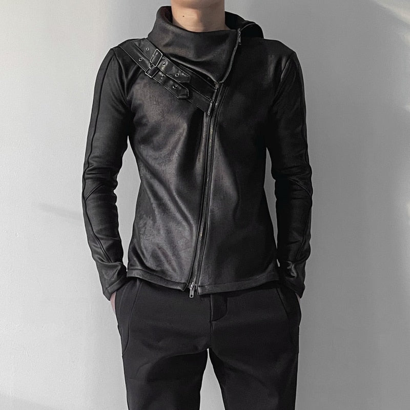 Functional Crack Fleece Irregular Zipper Jacket