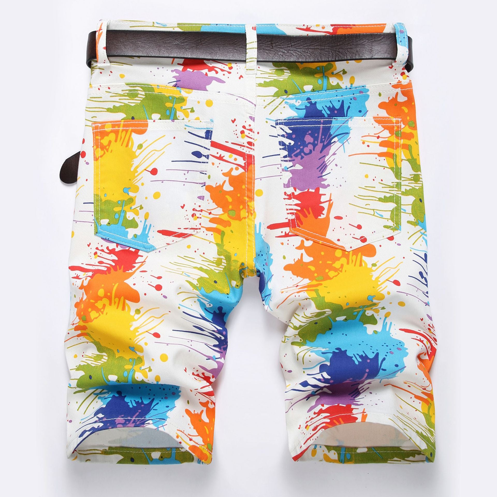 Colorful Abstract Painted Men Shorts