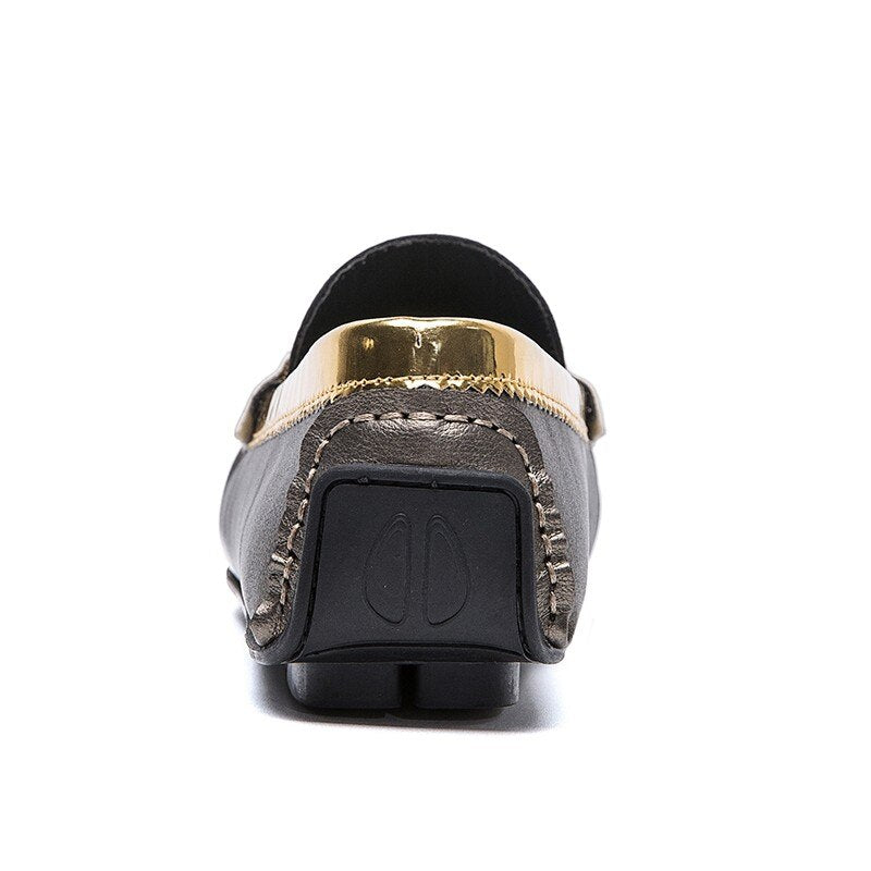 Gold Belt Decorated Mocassins