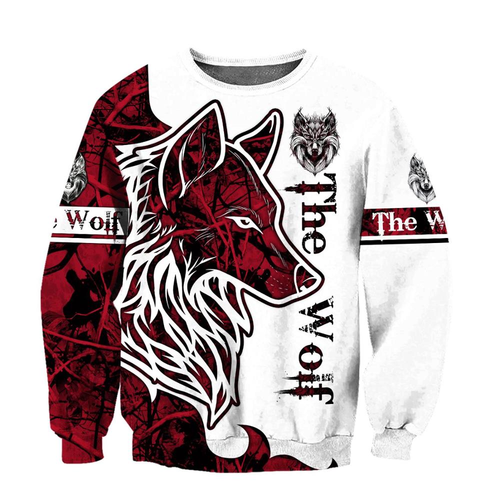 Red Wolf Animation Printed Jacket