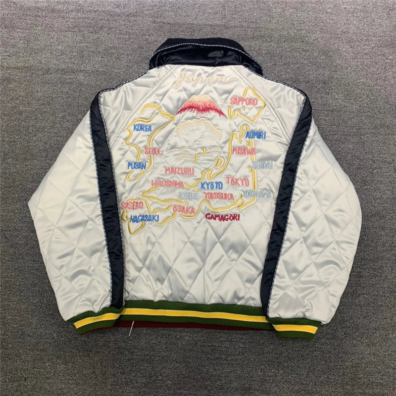 Japanese Embroidered Streetwear Baseball Jacket