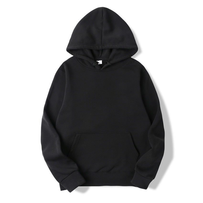 Pocket Solid Soft Casual Hoodies