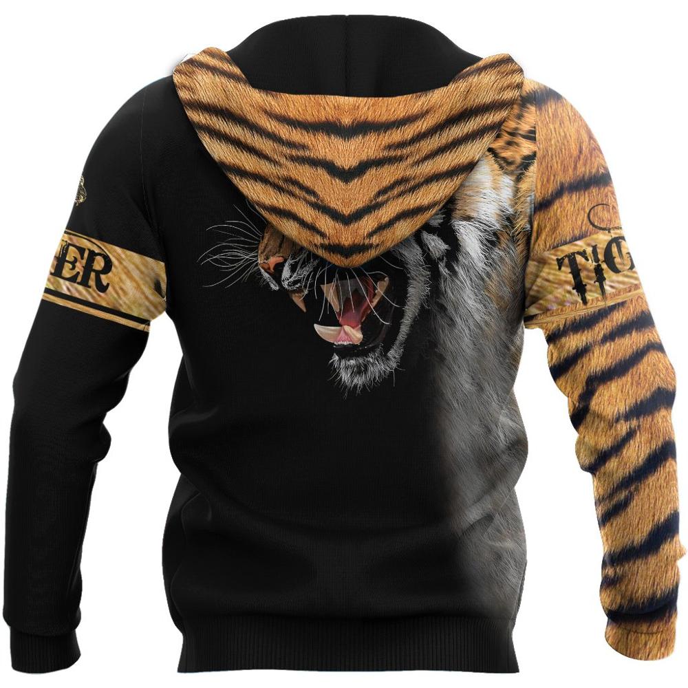 Realistic Tiger Animation Printed Jacket