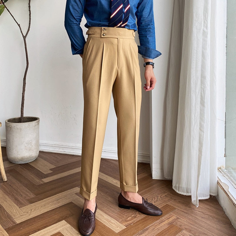 Formal British High Waist Straight Pants