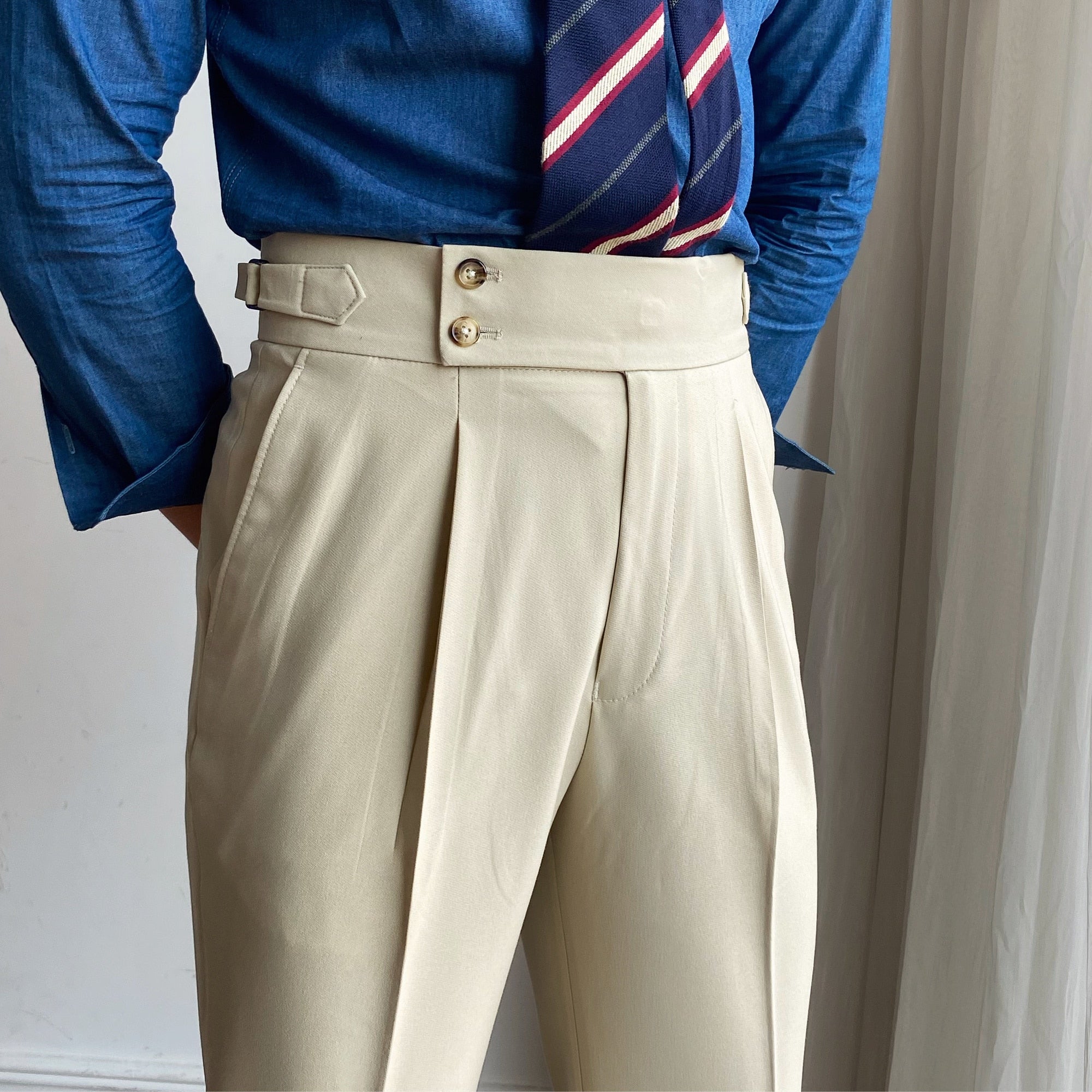 Formal British High Waist Straight Pants