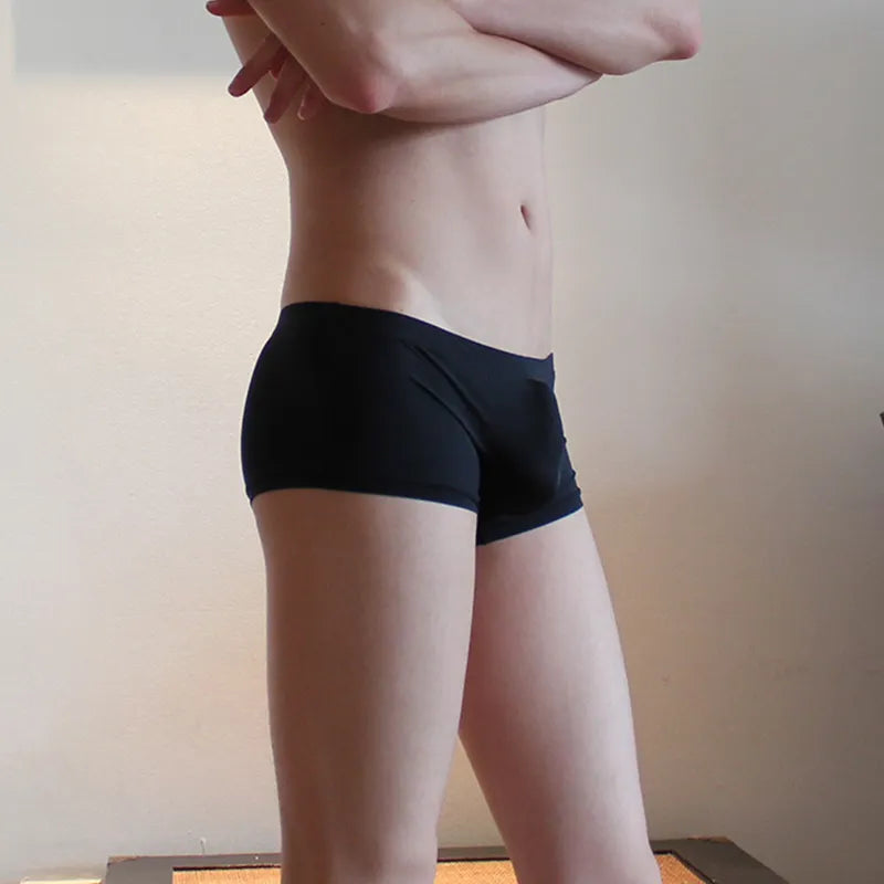 Solid Ultra-Thin Ice Silk Boxer