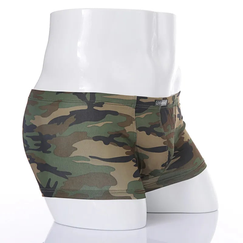 Camouflage Pattern Spandex Boxer