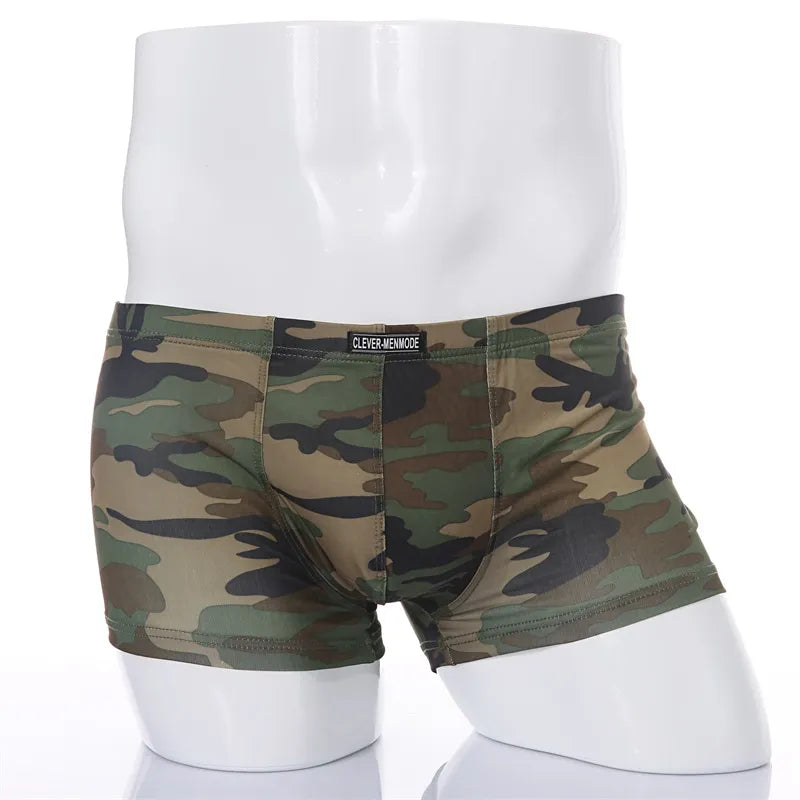 Camouflage Pattern Spandex Boxer