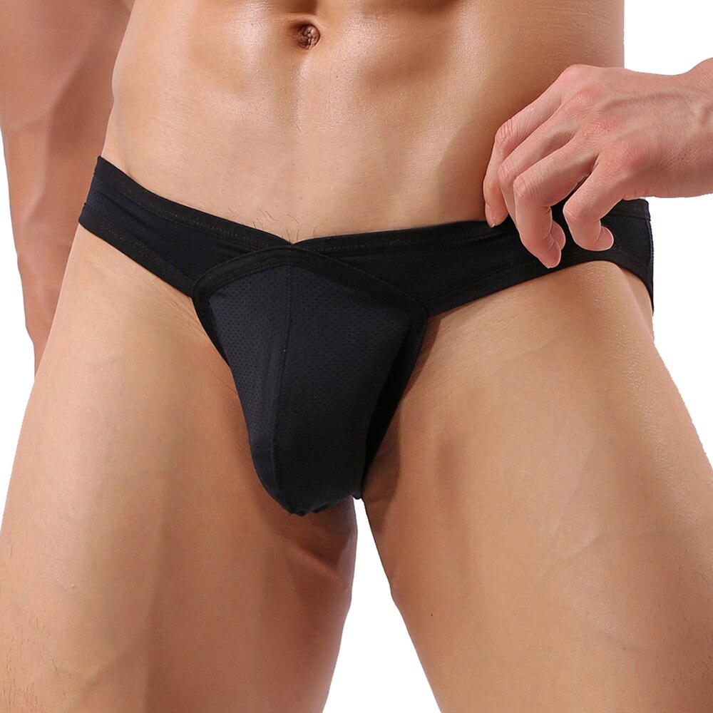 Solid Low Rise Bulge Pouch Underwear