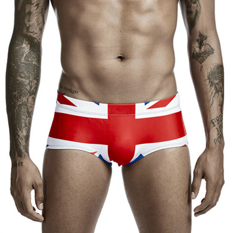 Flag Printed Style Sporty Men Boxer