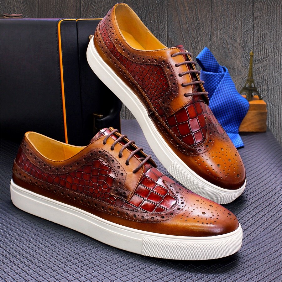 Vintage Modern Leather Men Sneaker