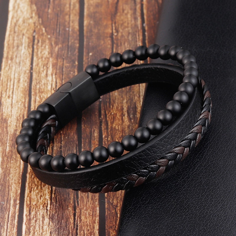 Stainless Steel Magnetic Triple Style Bracelet