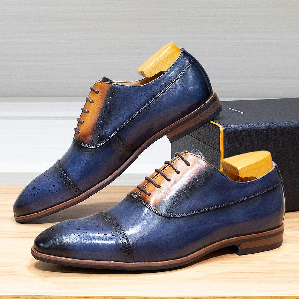 Classic Solid Genuine Leather Oxford Shoes