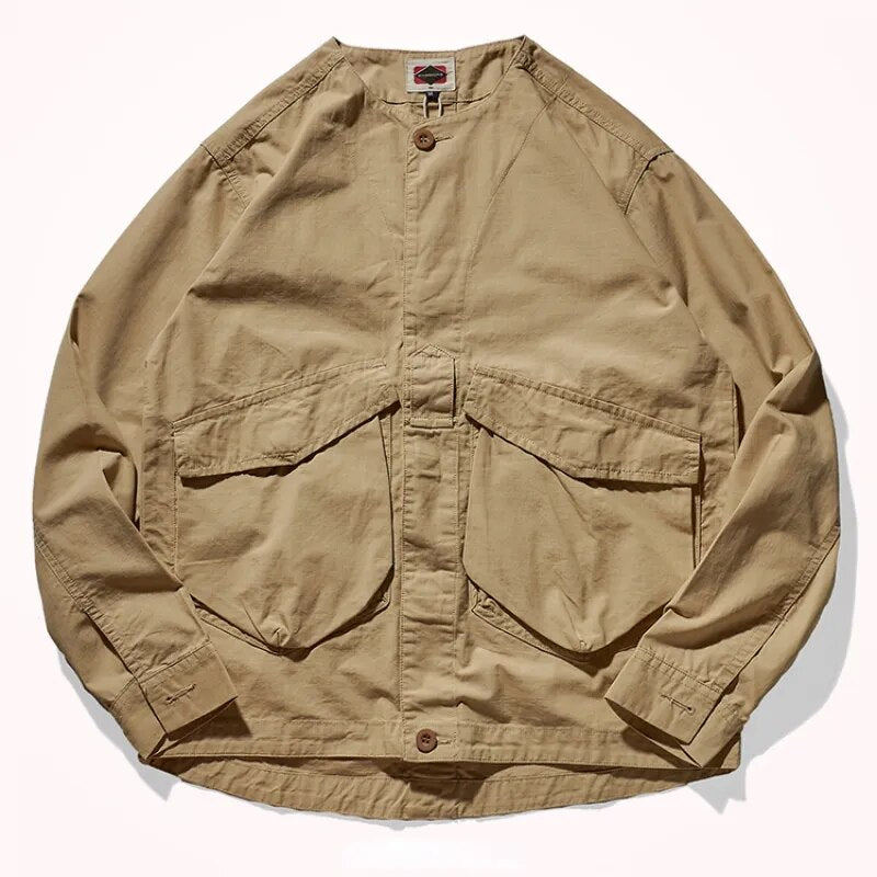 Solid Army Japanese Baggy Jacket