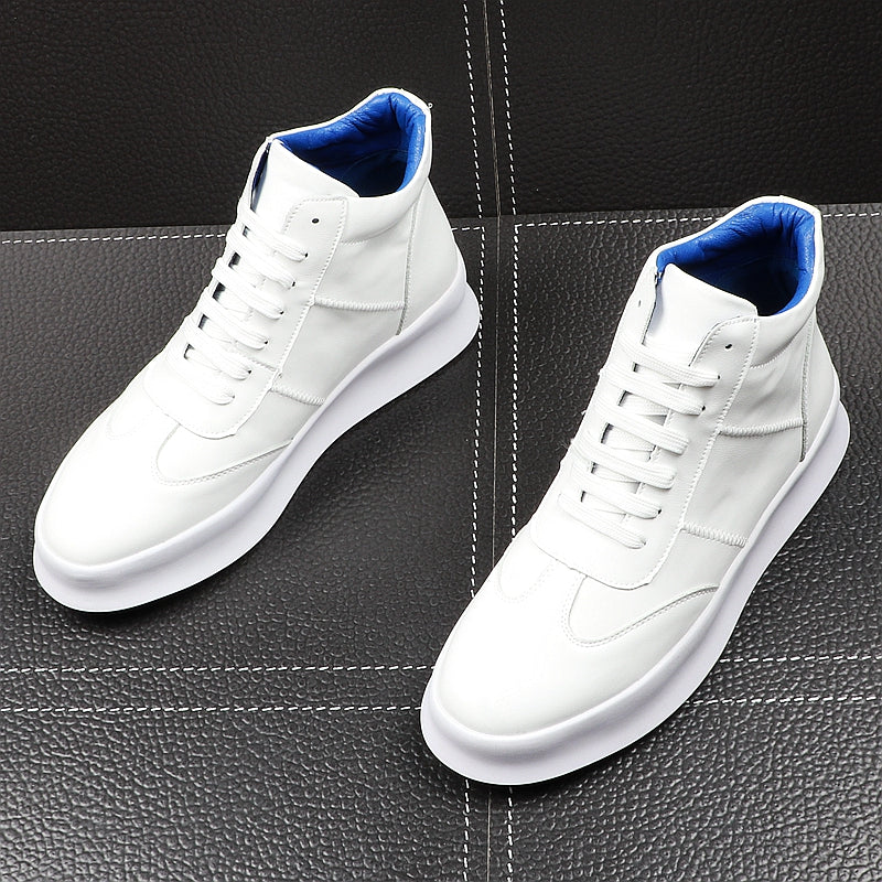 Solid Casual High Top Style Men Sneakers