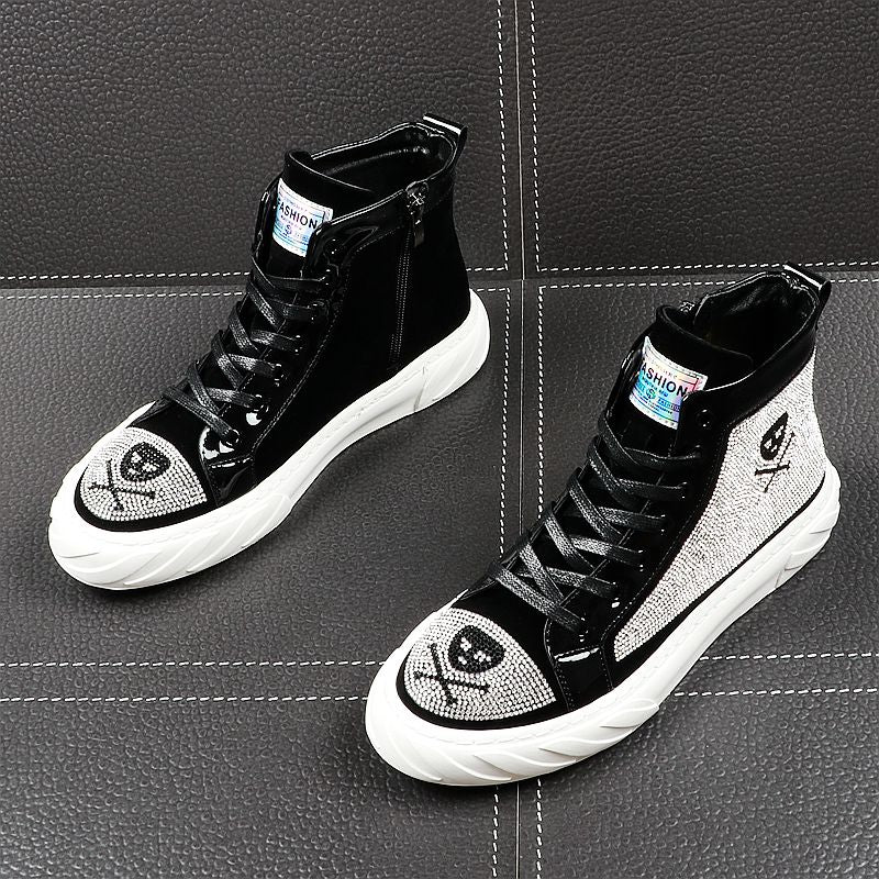 Casual Ankle Crystal High Top Style Men Sneaker