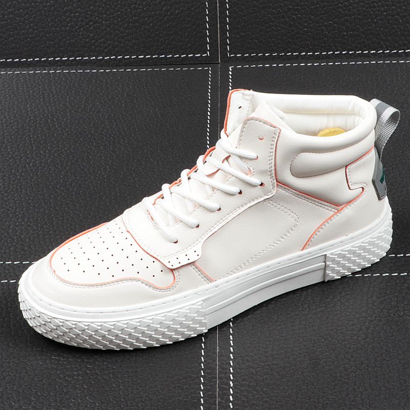 Youth Trend White High Top Thick Bottom Men Sneakers