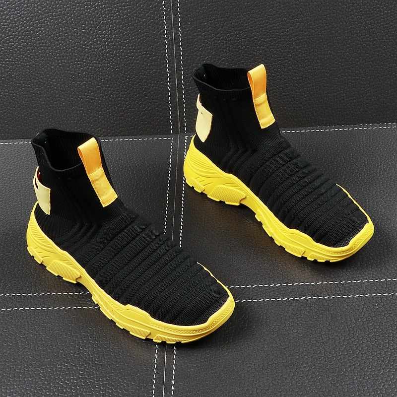 New Roman Socks Breathable Slip on Lightweight High Top Style Men Sneaker