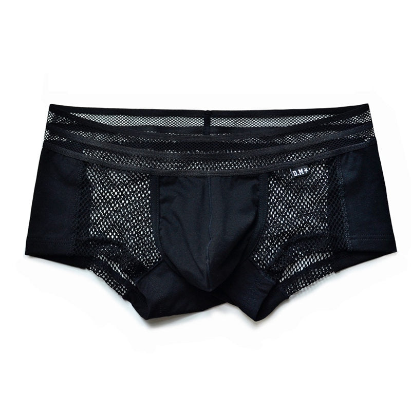 Monocolor Fishnet See Through Mesh Boxer