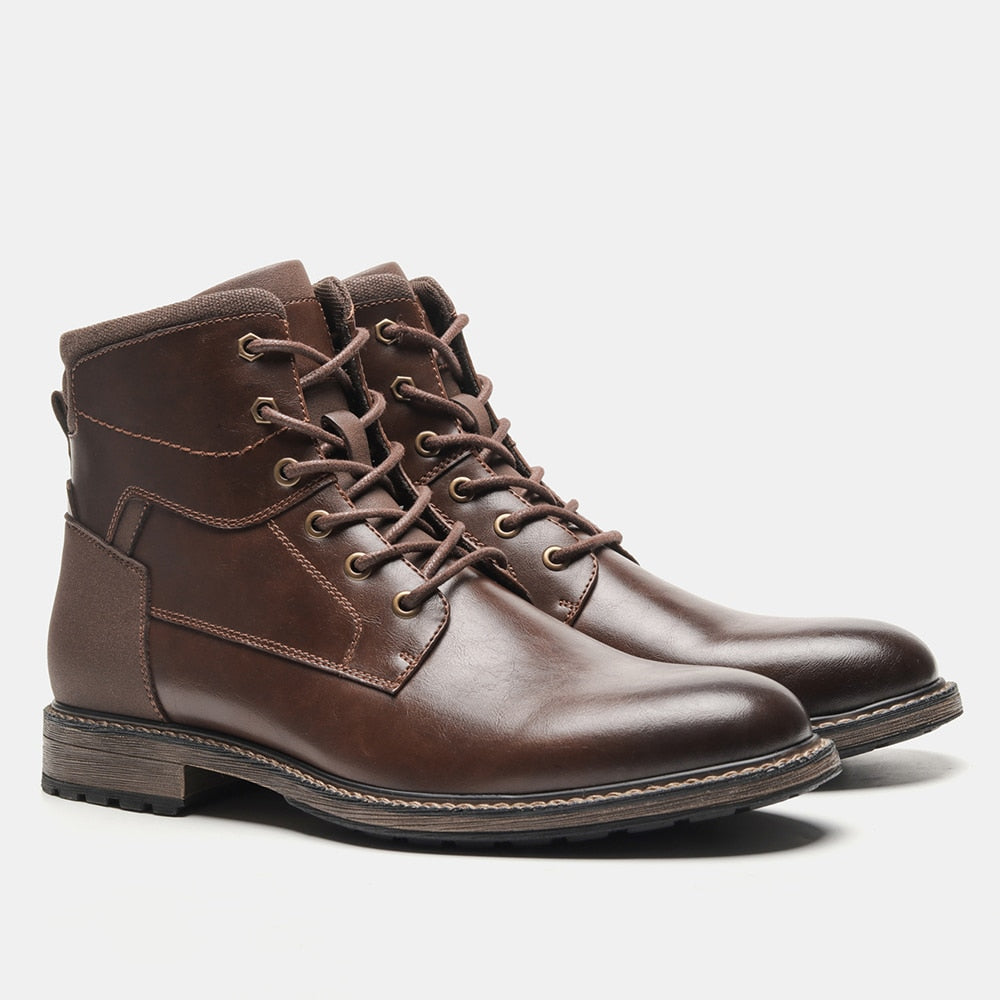 Classic Retro Zipper Men Boots