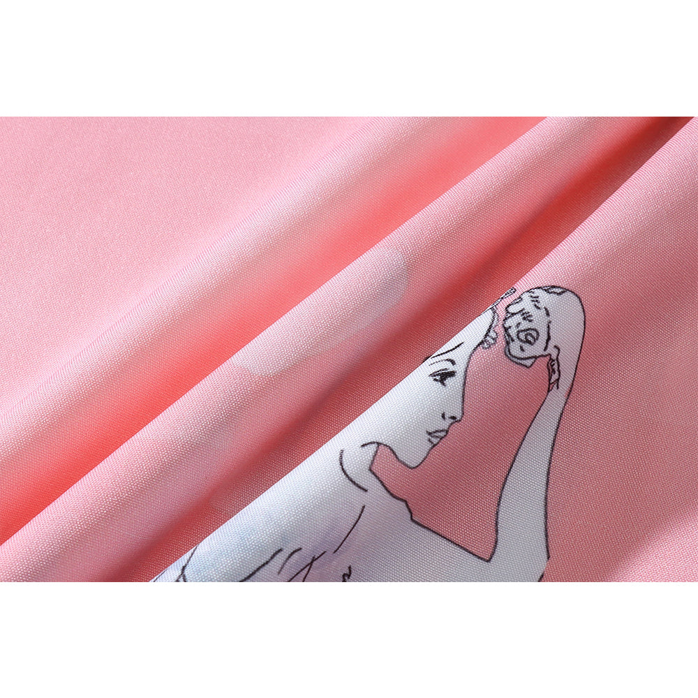 Floral Pink Polyester Shirt