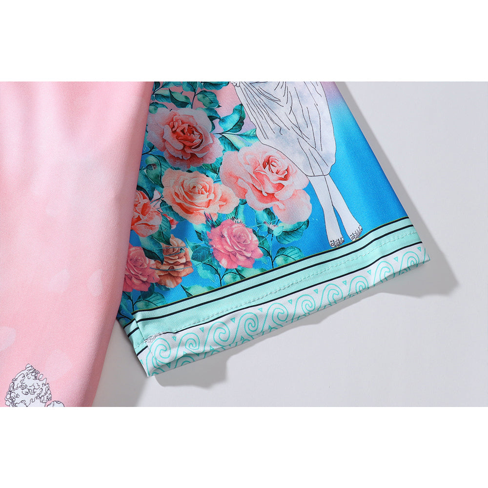 Floral Pink Polyester Shirt