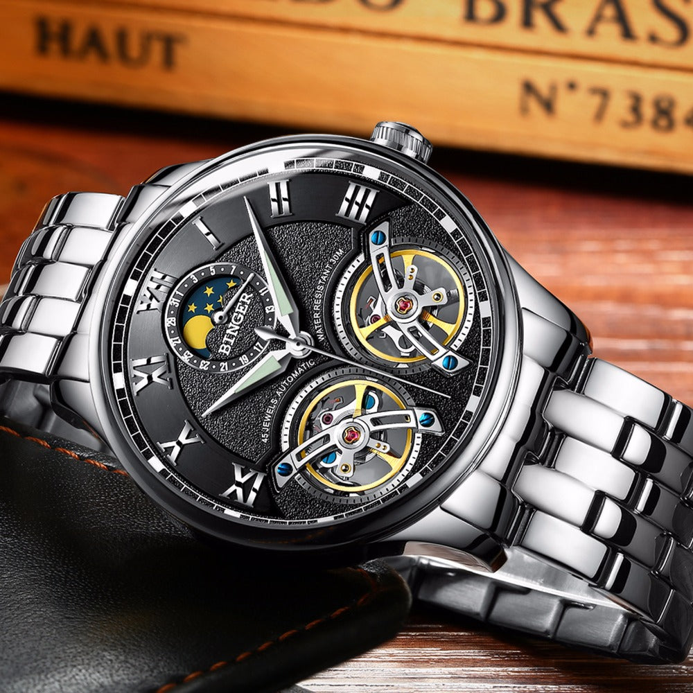 Double Tourbillon Switzerland Automatic Men Watch