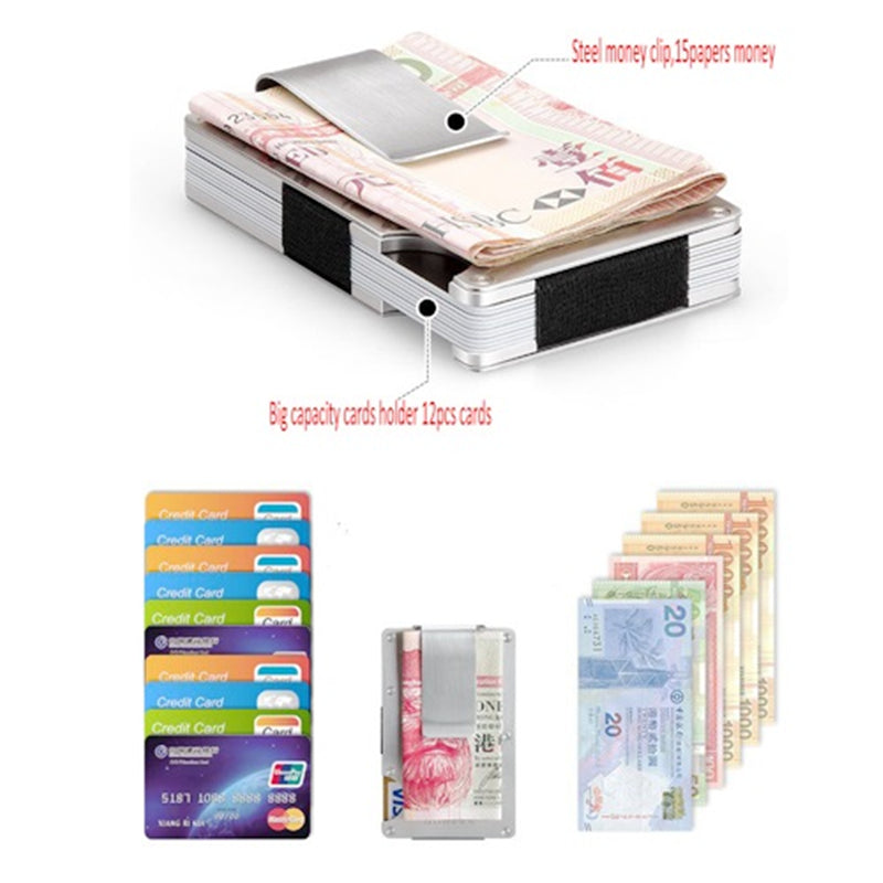 Metal Ultra-Thin Multi-Function High Capacity Men Money Clip