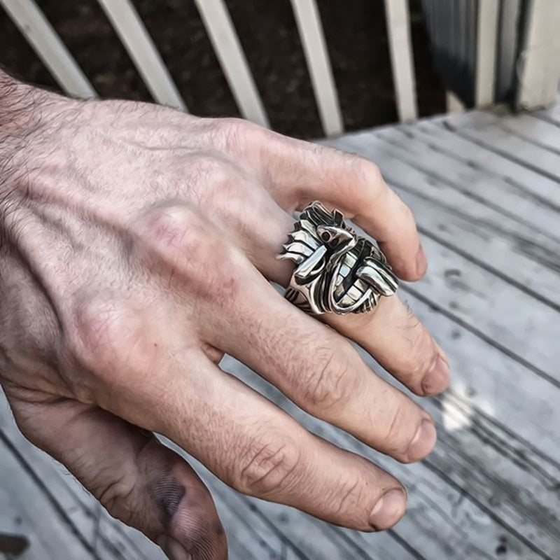 Māori Mythology Stainless Steel Tiki Totem Ring