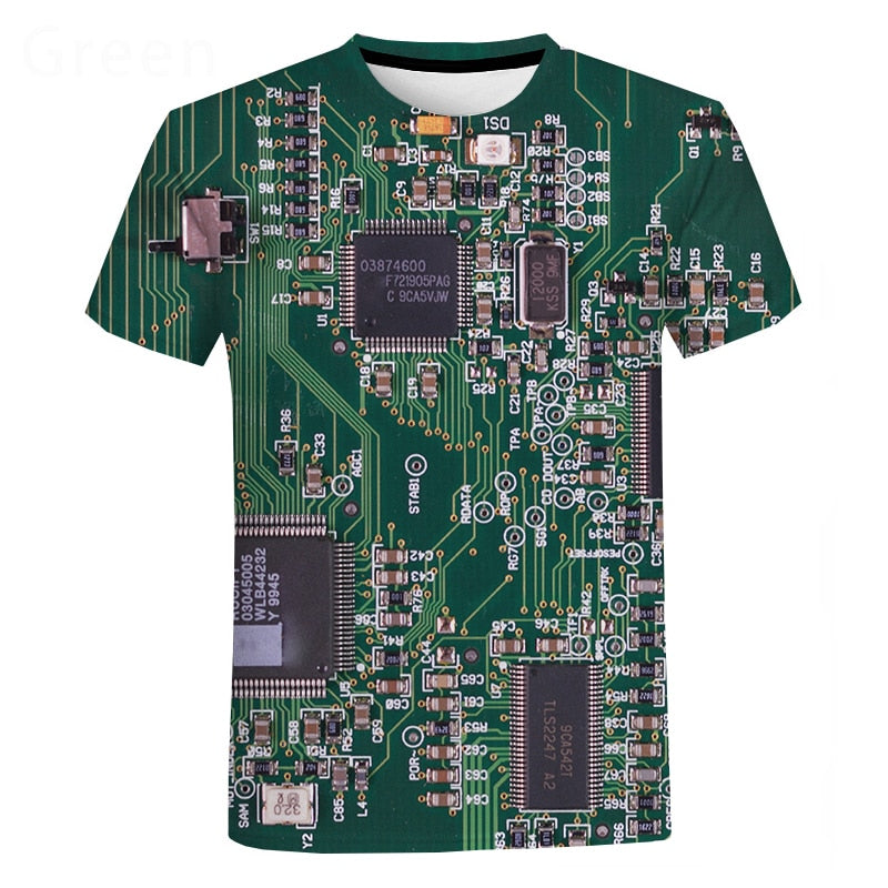 Electronic Chip Cool Oversized T-Shirt