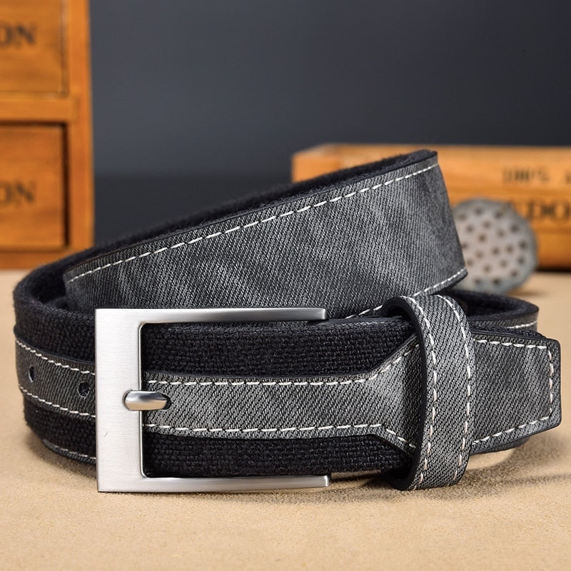 Geometric Pattern Style Canvas Belt