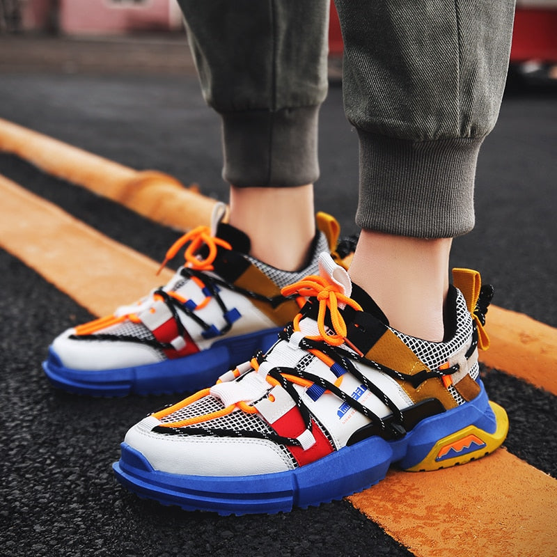 Casual Tide Multicolor Outdoor Lace Up Comfort Men Sneaker