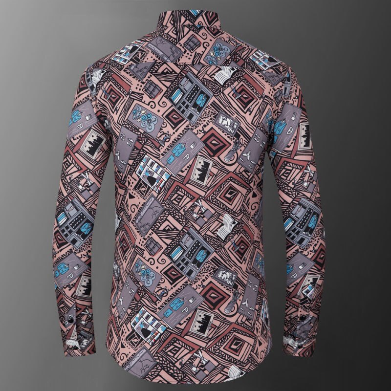 Retro Geometric Printed Pattern Shirt