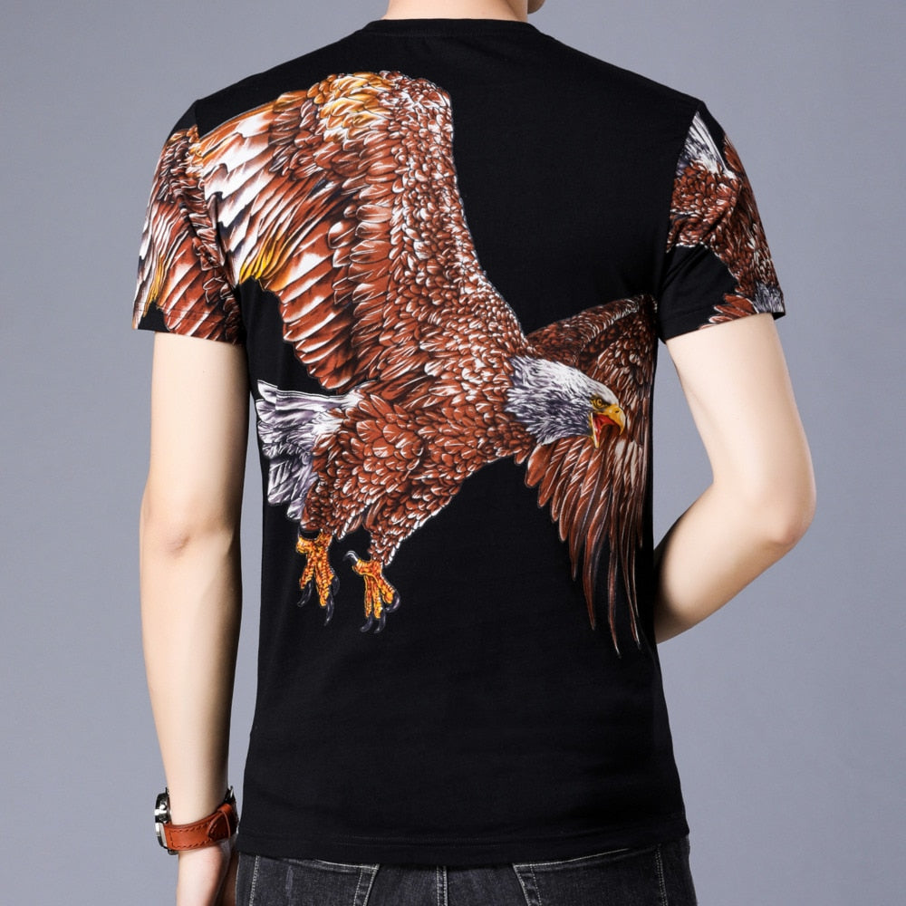 Eagle Printed O-Neck T-Shirt