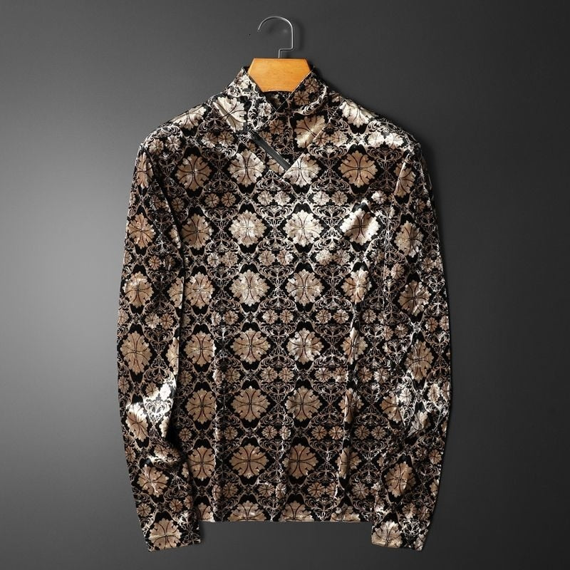 Golden Print Long Sleeves T-Shirt