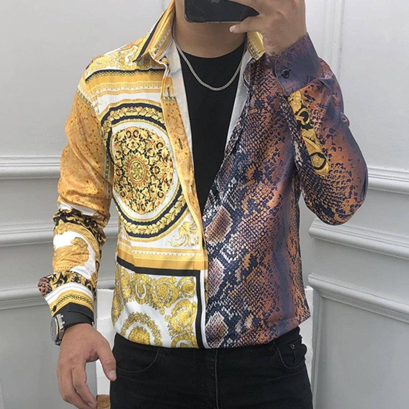 Snake Split Rome Printed Shirt