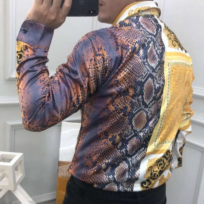 Snake Split Rome Printed Shirt