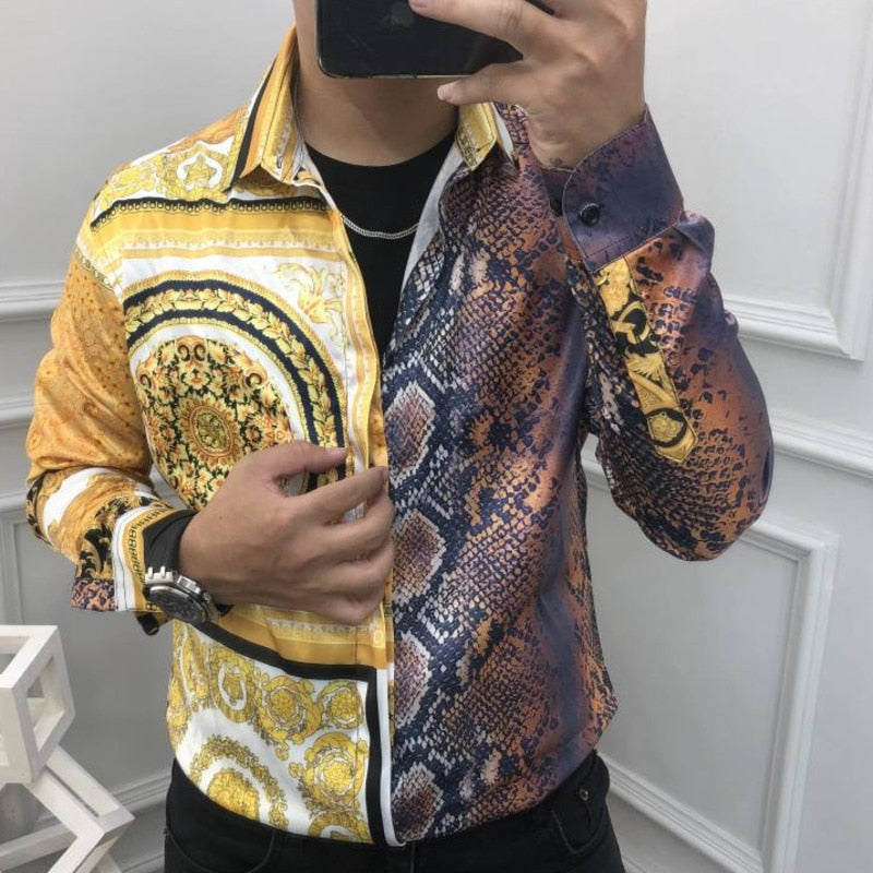 Snake Split Rome Printed Shirt