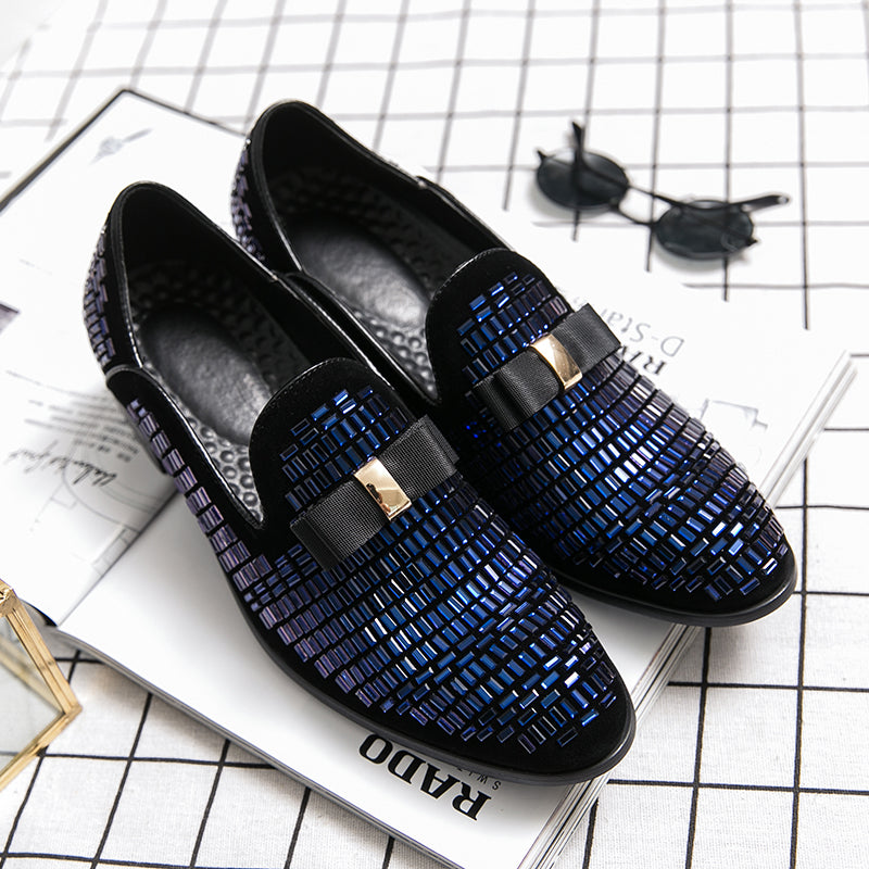 Rhinestone Rivet Loafers Shoes