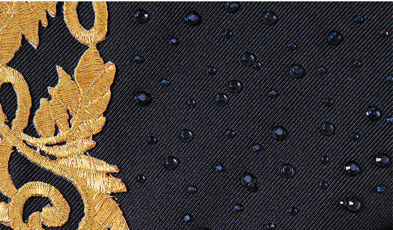 Lapel Embroidery Detail Flashing Crystals Men Slim Fit Suit - FanFreakz