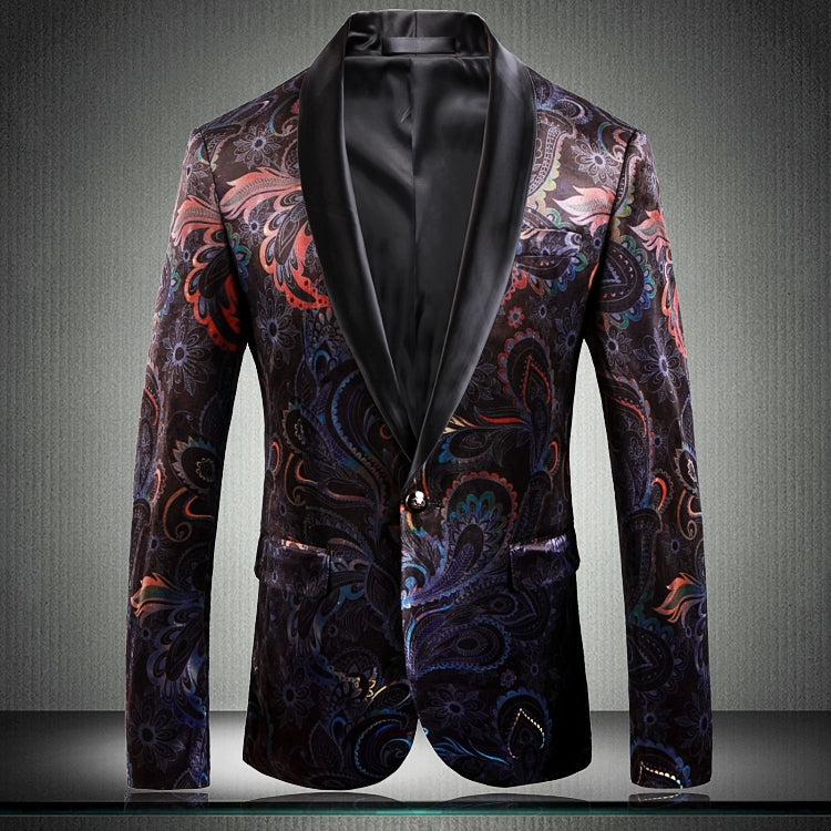 Paisley Mix Art Fancy Men Velvet Blazer