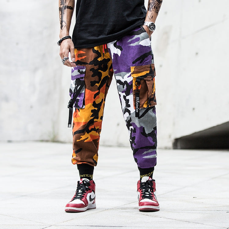 Multicolor Camouflage Hip Hop Style Men Cargo Pants