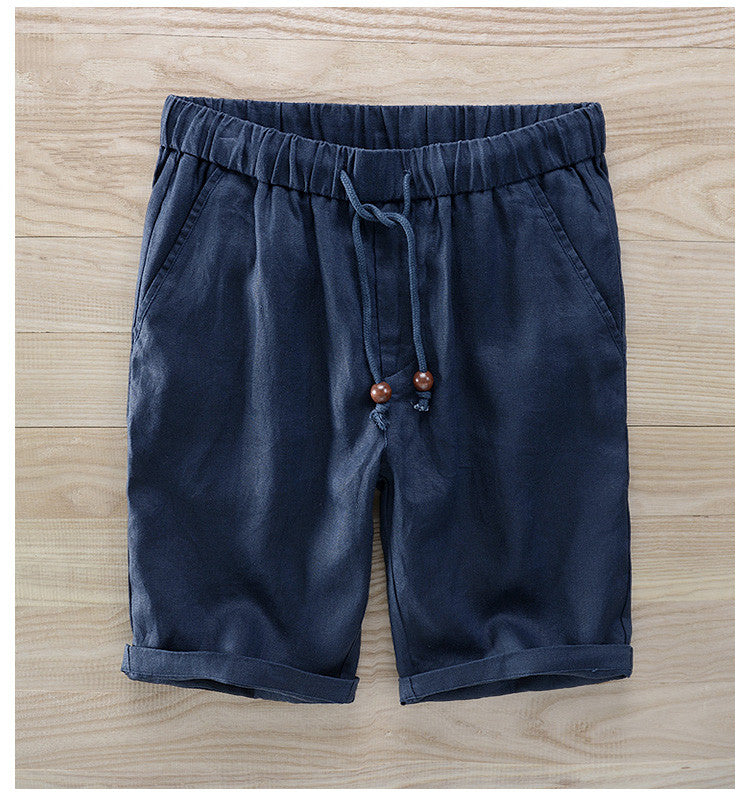 Casual Polyester Elastic Waist Men Shorts