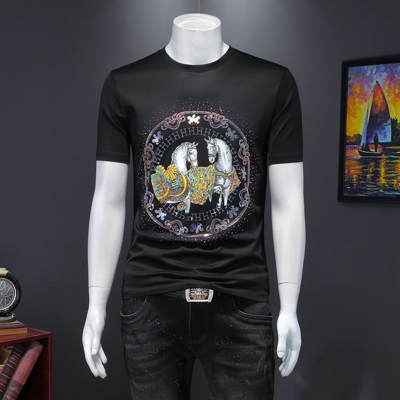 Double Luxury Horse Decorated T-Shirt