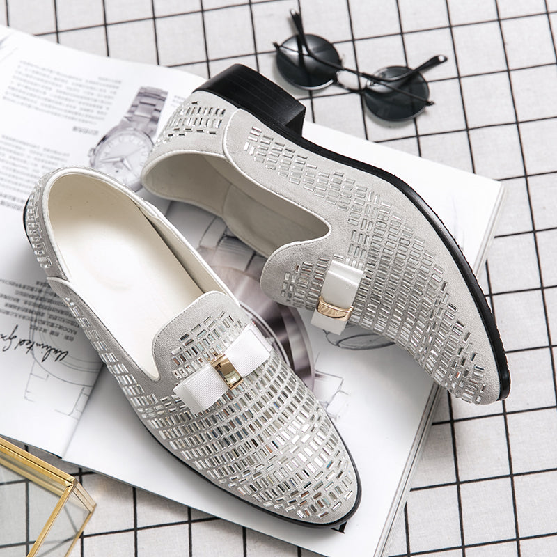 Rhinestone Rivet Loafers Shoes